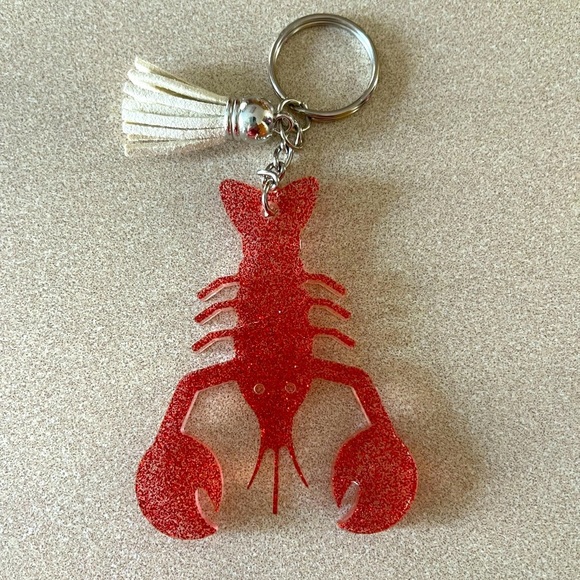 Hand Crafted Accessories - Handmade Lobster Keychain